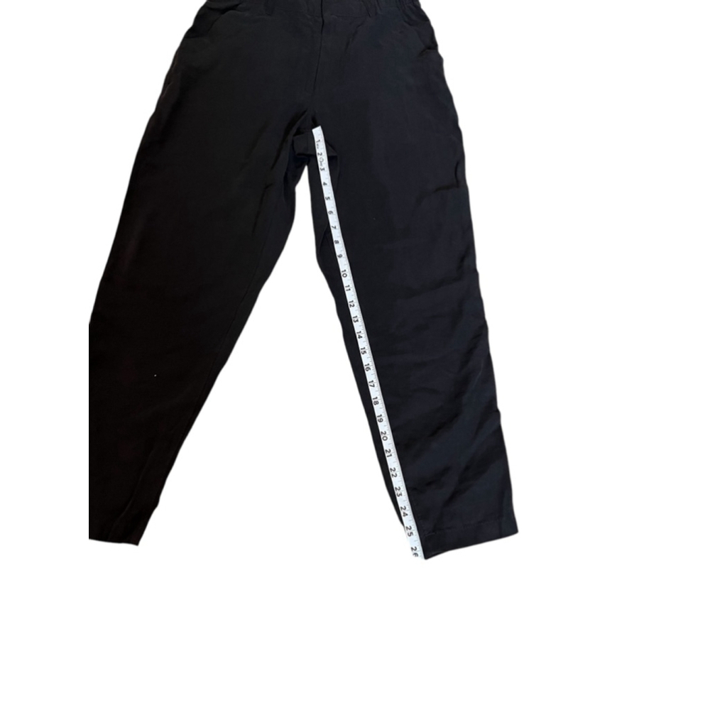 OLD NAVY Black High Waisted Straight Leg Paper Bag Pant M - Picture 7 of 9